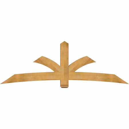 Ekena Millwork Davenport Rough Sawn Timber Gable Bracket, Western Red Cedar, 96"W x 32"H x 6"D x 6"F, 8/12 Pitch GBW096X32X0606DAV00RWR